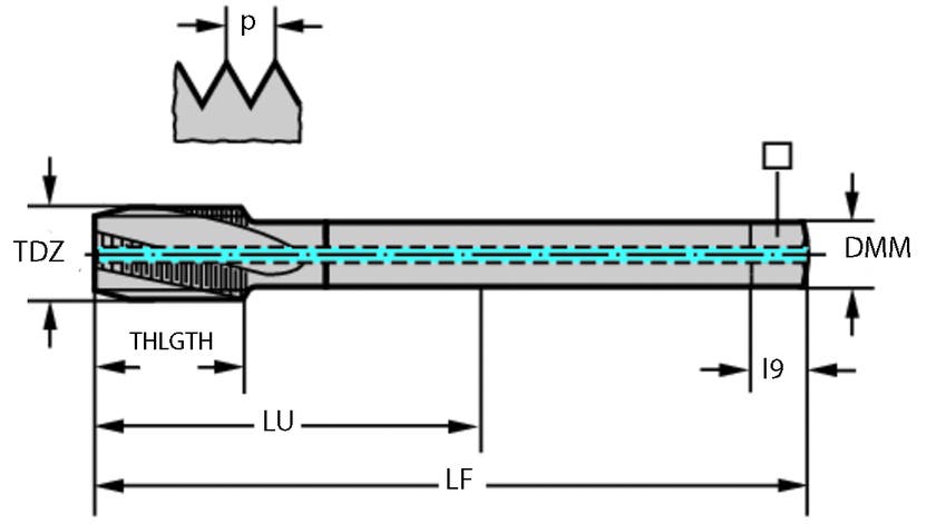 GÄNGTAPP 20460TR-M12 M 12-6HX 110/16/9/3