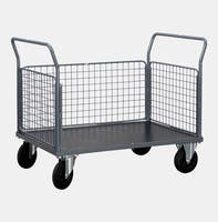 PLATTFORMSVAGN nätsarg 3 sidor 1200x800 Grå