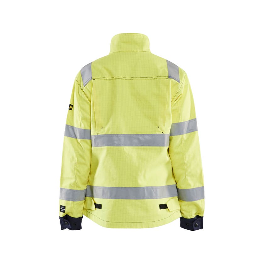 Jacka Multinorm Dam Varselgul/ Marinblå S