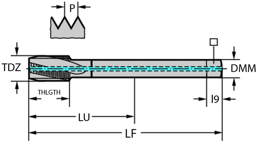 GÄNGTAPP 21460TR-M12X1.5 M 12X1,5-6HX 100/13/9/3