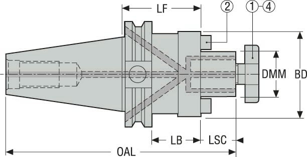 HÅLLARE CAT50ADB-SM1.500-4.000 -L1