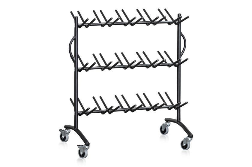 STÖVELVAGN 30 PLATSER SVART