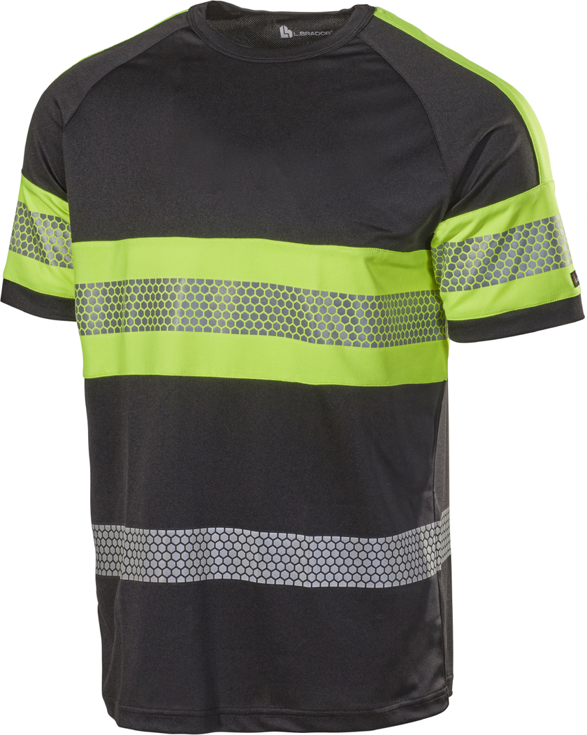 T-SHIRT 6110P SVART/GUL M