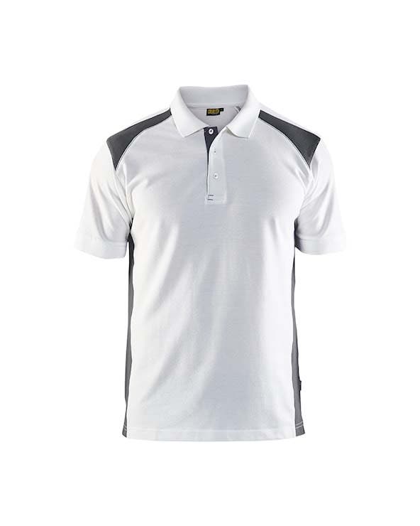 PIKÉTRÖJA 33241050 VIT/GRÅ 4XL