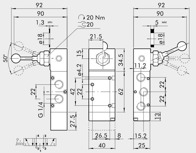 VENTIL MAV 36 LEO 1/4 OC