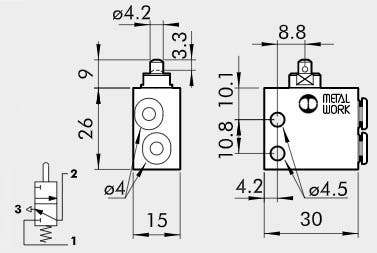 VENTIL VME2-11 3/2 NC M5