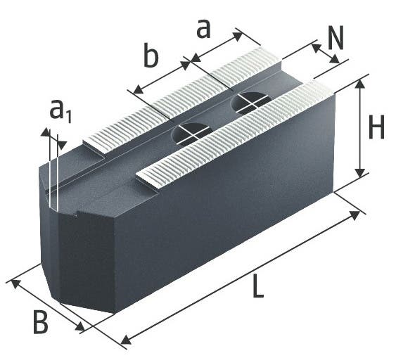 KM-WBL 120, Soft Top Jaws 16MnCr5, 1.5mmX60°, N= 18