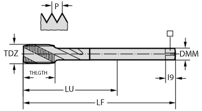 GÄNGTAPP 224604-UNC1/2 1/2-13 UNC-3B 110/23/9/4/25