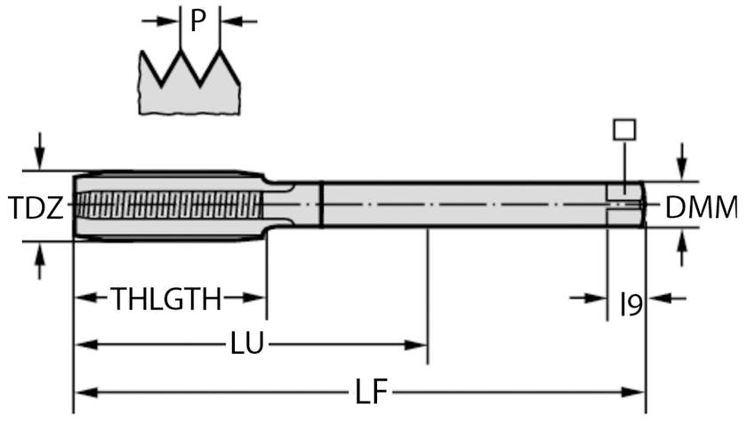 GÄNGTAPP 21368-M4X0.5 VÄNSTER
