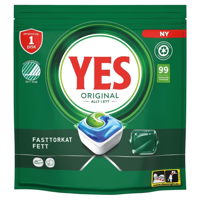 MASKINDISKMEDEL ORIGINAL YES ALL IN ONE 99-PACK