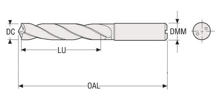 Borr 8xD inv.kyl Ø3 TiAlN BLDC208D030030SIK ISO P+K