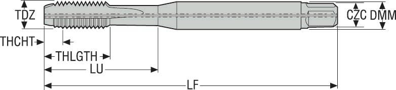 GÄNGTAPP MTS-M8X1.25ISO6HX-XC- K101-A