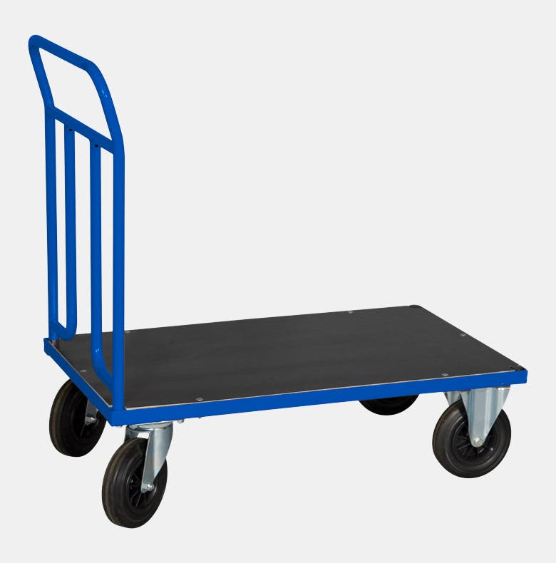 PLATTFORMSVAGN rörgavel 1200X8 00 MM Blå