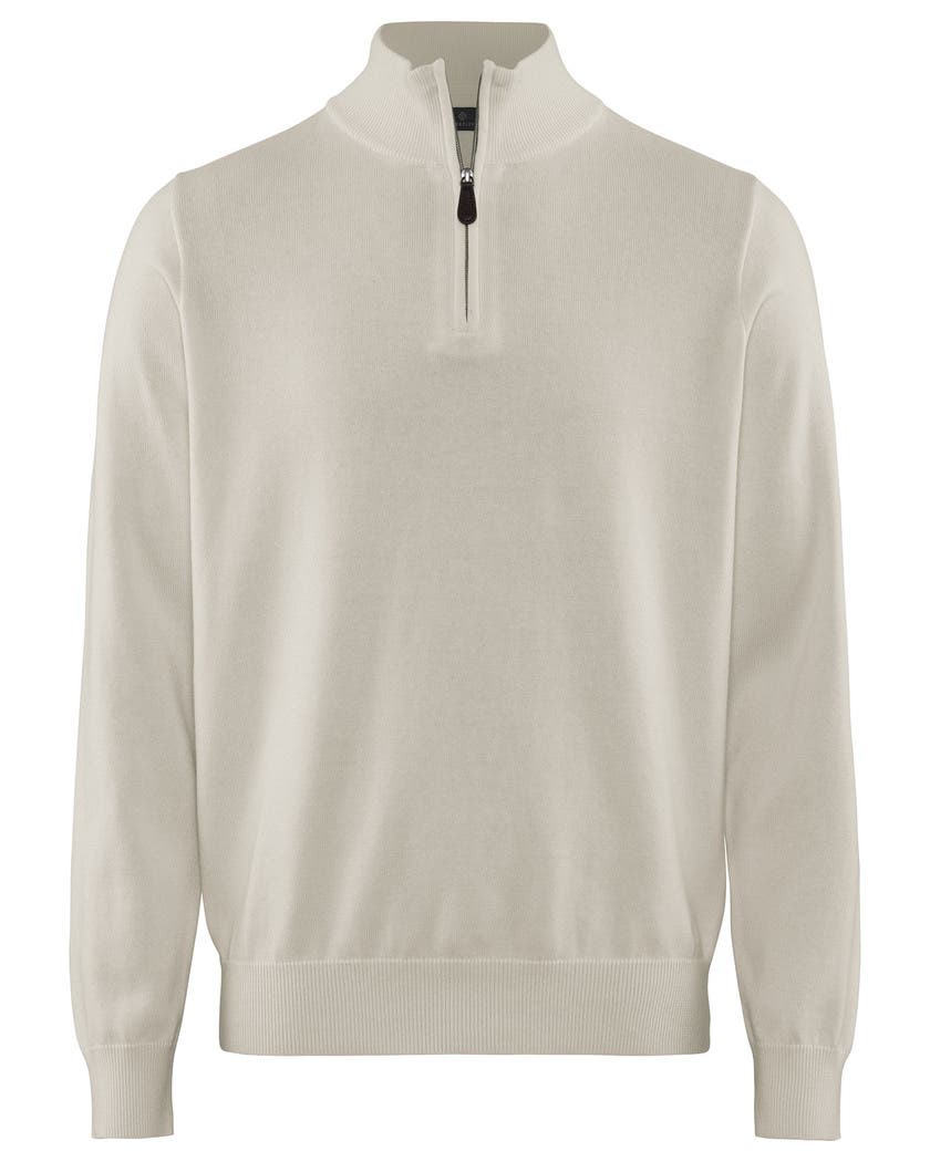 Brockton Cotton Halfzip Offwhi te XS