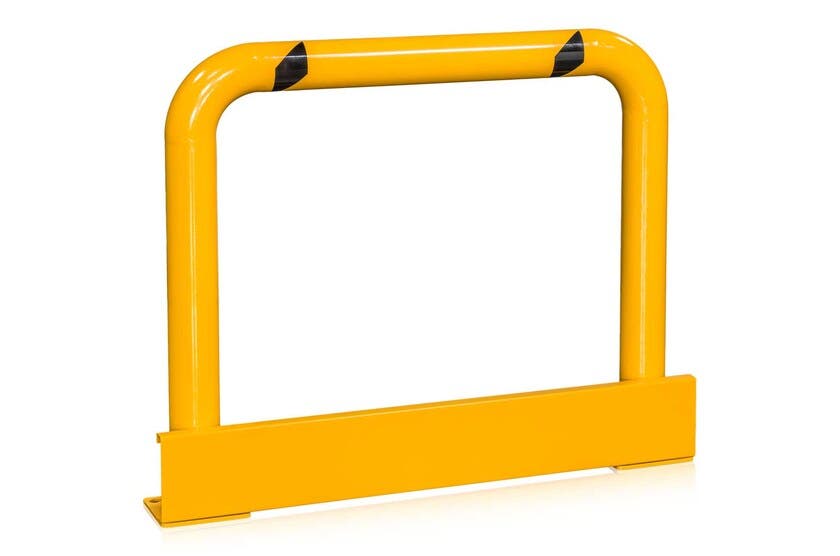 PÅKÖRNINGSSKYDD HÖGPROFIL MED SKYDDSPLÅT GUL H1050