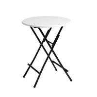 Flip, Ø85cm, vit skiva, svart hammarlack stativ