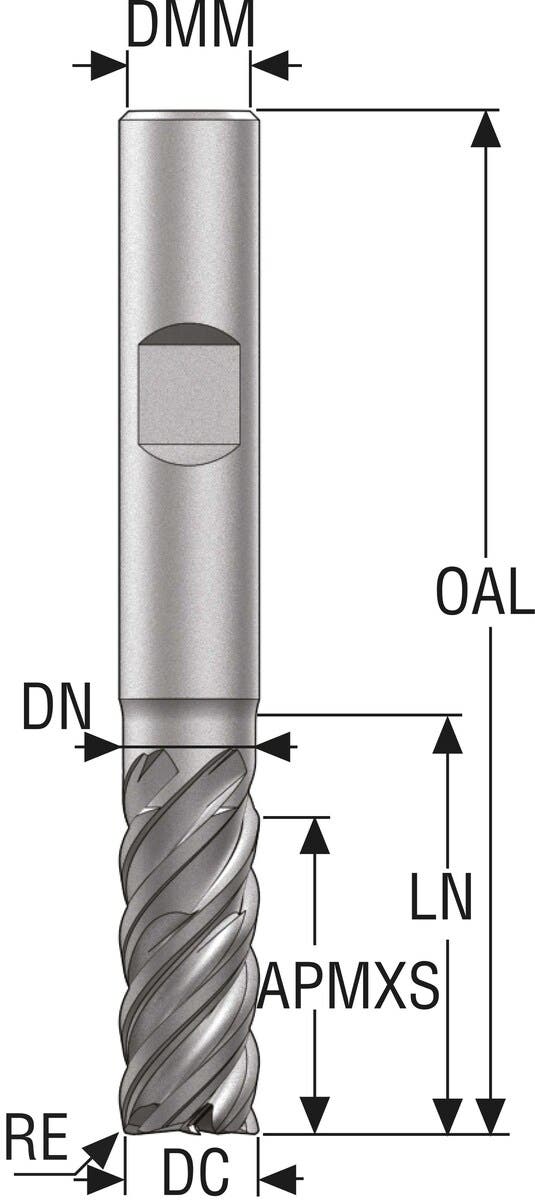 PINNFRÄS HM JS755080E2R100.3Z5 -HXT