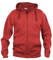 Basic Hoody FZ Herr Röd XS