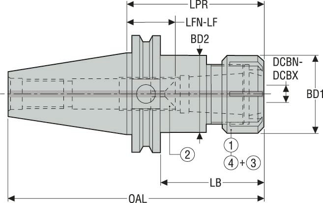 HÅLLARE CAT50TFADB-ER40-4.000