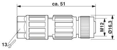 KONTAKT HONA M12 4-POL A-CODE SACC-FS-4QO-0,34-M SCO