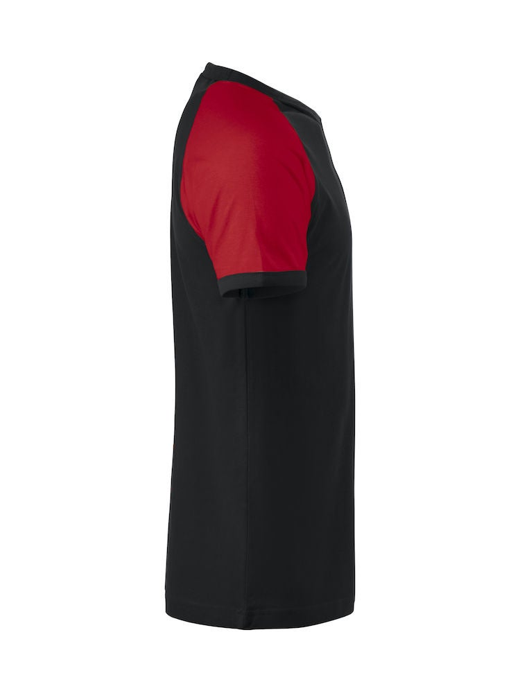 Raglan Tee Svart/röd XXL