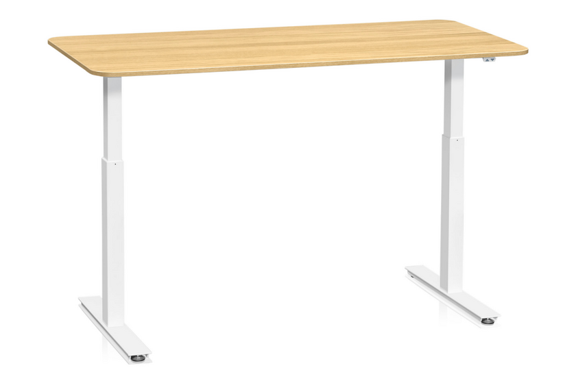 Skrivbord Sitt&Stå 1600x800 mm Ekfanér Vitt Stativ