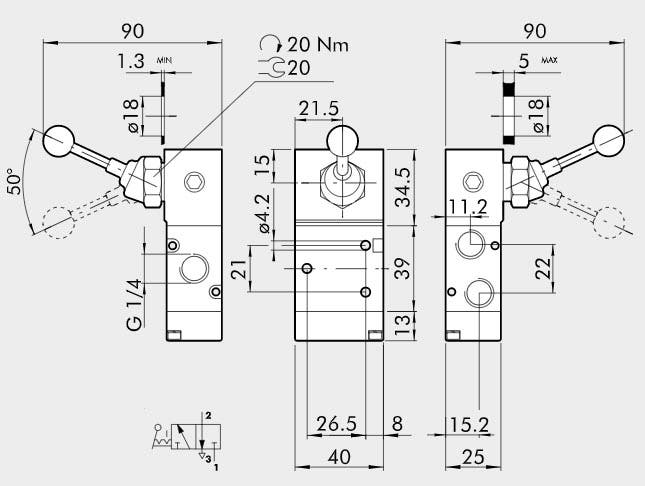 VENTIL MAV 33 LEB 1/4