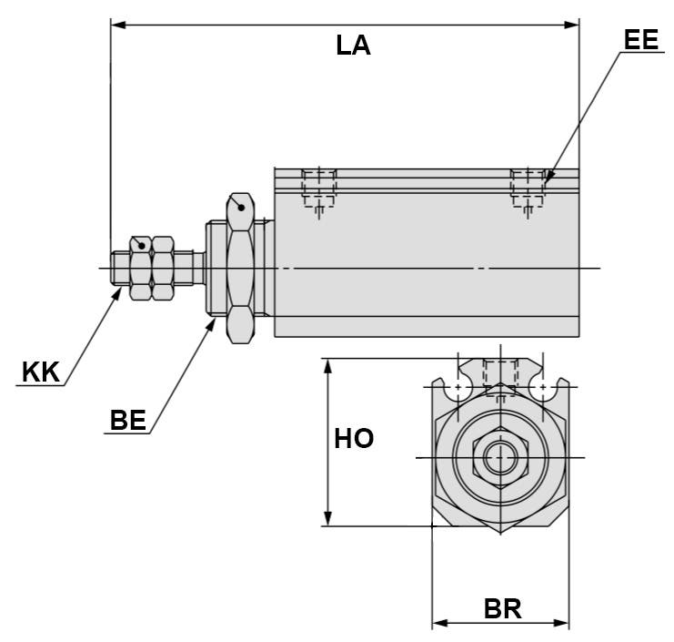 CDJP2B16-10D PINNCYLINDER
