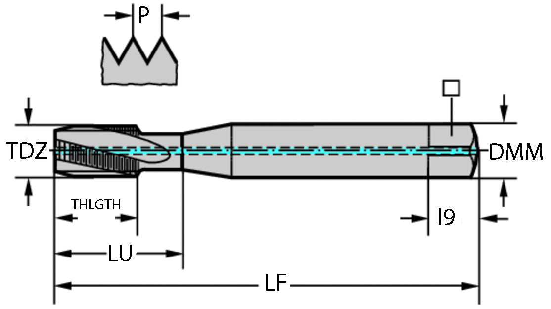 GÄNGTAPP 8141056-M6X0.75 M 6X0,75-6HX 80/15/6/3
