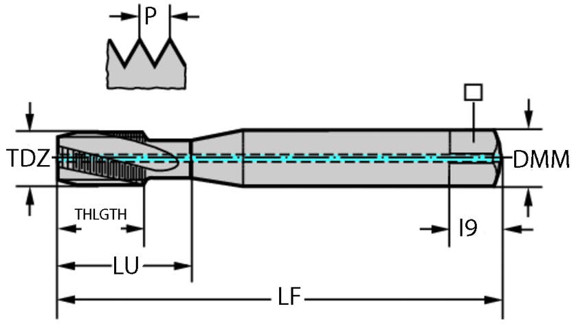GÄNGTAPP 8141056-M6X0.75 M 6X0,75-6HX 80/15/6/3