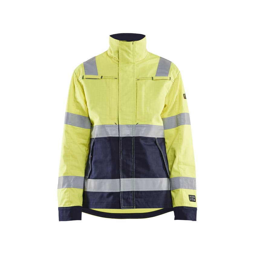 Jacka Multinorm Dam Varselgul/ Marinblå S