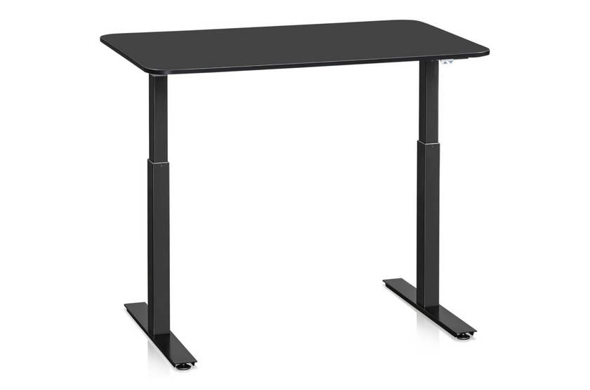 Skrivbord Sitt&Stå 1200x800 mm Svart Laminat Svart Stativ