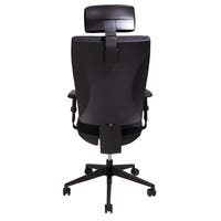 MONTPELLIER, KONTORSSTOL, SVAR T TYG, SVART UNDERREDE, NACKST