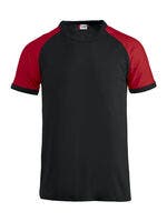 Raglan Tee Svart/röd XS