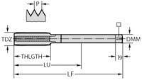 GÄNGTAPP 21368-M4X0.5 VÄNSTER