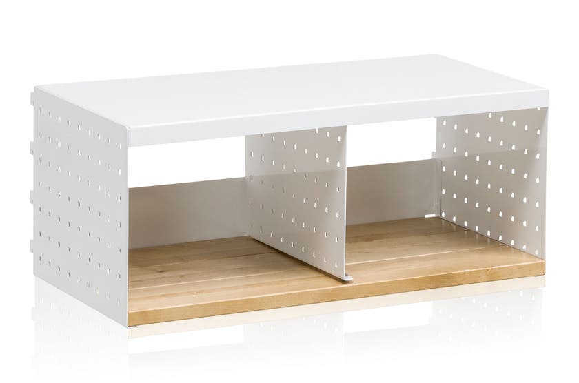 KLÄDFACK 600 MM 2 FACK VIT