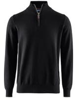 BROCKTON COTTON HALFZIP BLACK 5XL