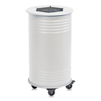 AVFALLSBEHÅLLARE TIN BRÄNNBART HJUL VIT