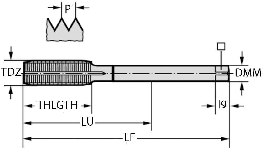 GÄNGTAPP TC420-M8X1-L6-WW60AD Thread Formers, HSS-E, Supreme