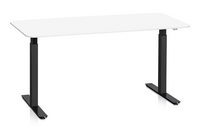 Skrivbord Sitt&Stå 1600x800 mm Vit Laminat Svart Stativ