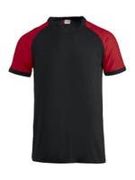 Raglan Tee Svart/röd XXL
