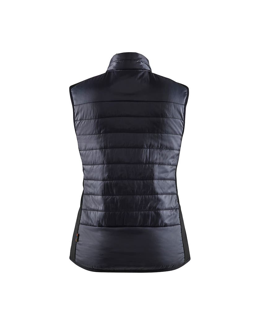 Vest with quilt front and back Women Svart/Röd XXXL