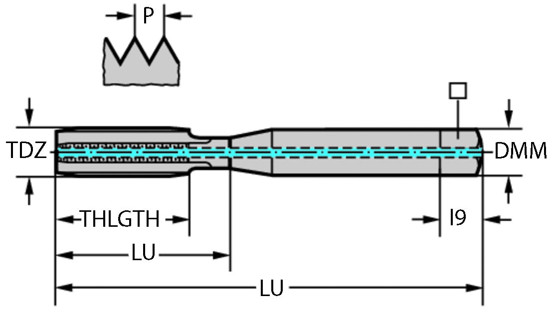GÄNGTAPP E2031416-M6 M 6-6HX 80/15/6/4
