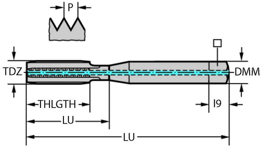 GÄNGTAPP E2031416-M6 M 6-6HX 80/15/6/4