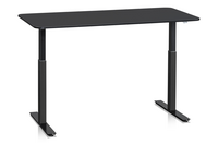 Skrivbord Sitt&Stå 1600x800 mm Svart Laminat Svart Stativ
