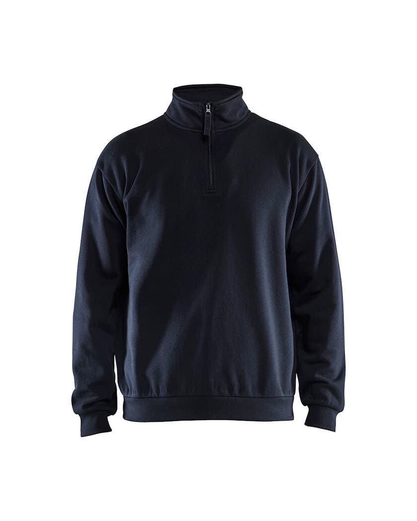 SWEATSHIRT HALF-ZIP MÖRK MARIN BLÅ 4XL