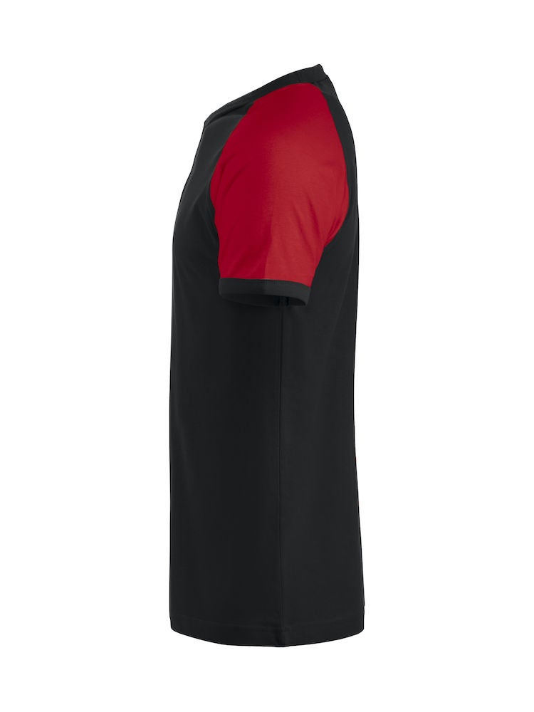 Raglan Tee Svart/röd XXL