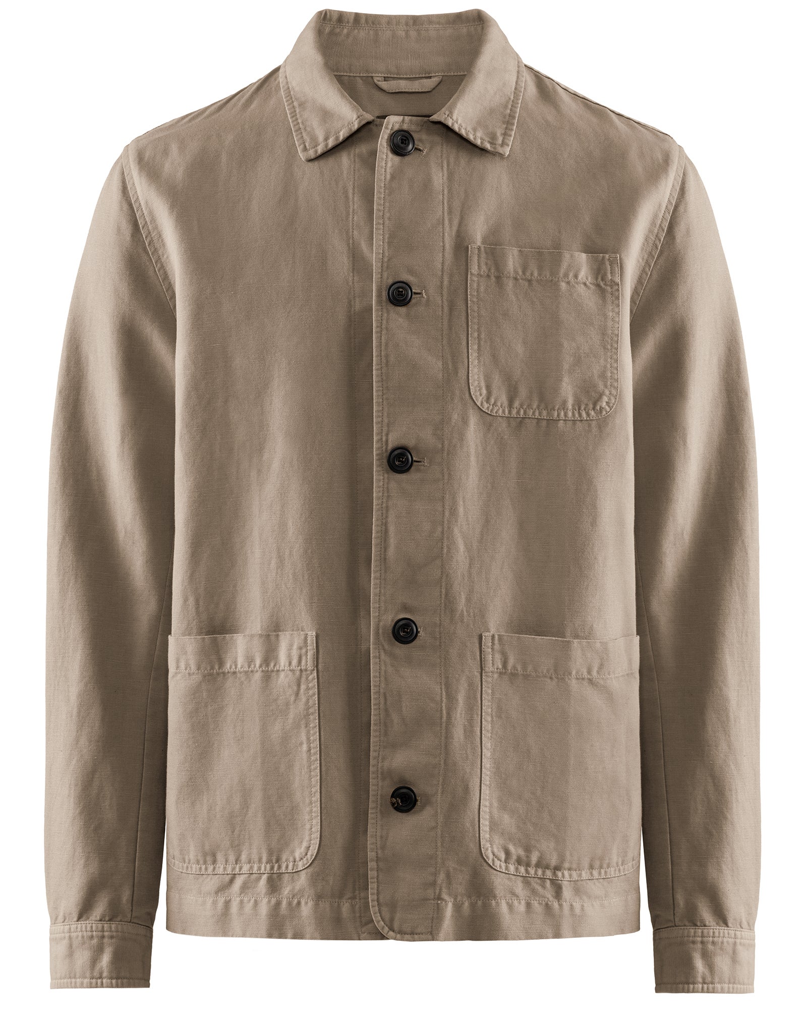 WALT LINEN OVERSHIRT BEIGE XL