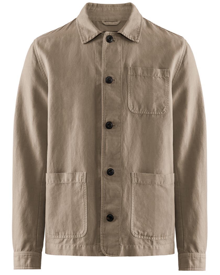 WALT LINEN OVERSHIRT BEIGE XL
