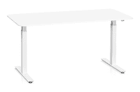 Skrivbord Sitt&Stå 1600x800 mm Vit Laminat Vitt Stativ